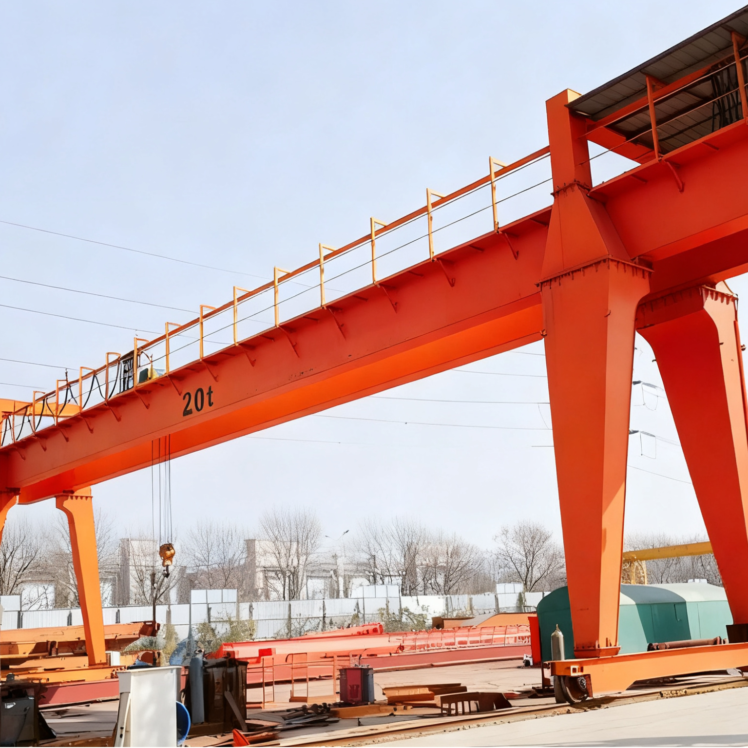 MGE Double Trolley Double Beam Gantry Crane New Type Heavy Duty 50 Ton Overhead Crane Motor Gear ISO9001 Certified Customization