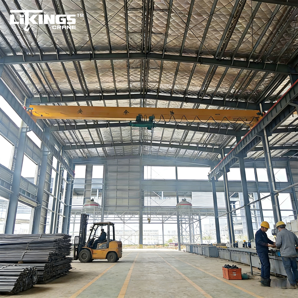 LDA Product Line 10Ton PLC Controlled Gear-Driven Single Girder Overhead Crane with 25m Lifting Height for Industrial Use