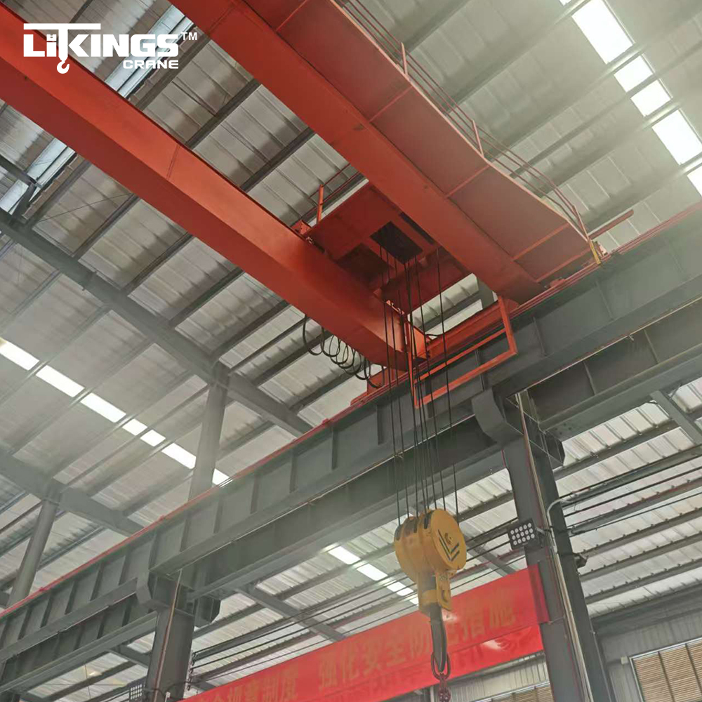 Professional LIKINGS Double Girder Bridge Crane 30 Ton Electric Hoist Heavy Load Engine Pump Gear Cabin/Wire Rope Remote Control