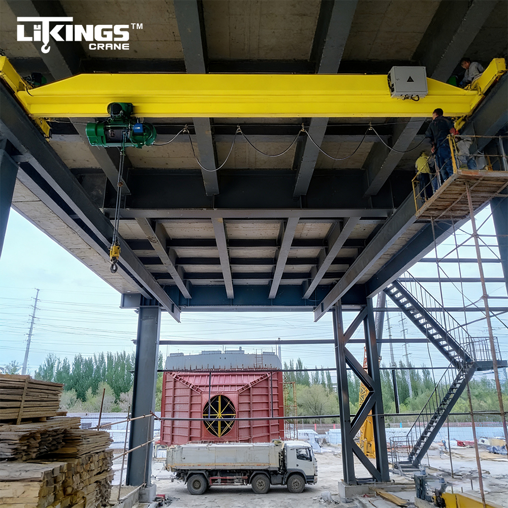 Hanging Single Girder Bridge Crane Electric Single Beam Crane for Building Materials Store Customizable No Ground Infrastructure