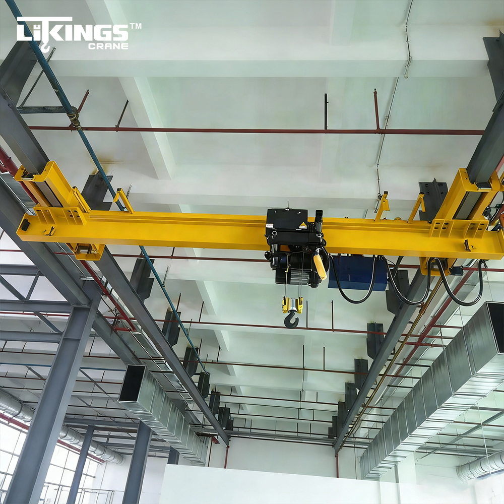 Hanging Single Girder Bridge Crane Single Beam Bridge Crane for Building Materials Store Custom Type Flexible Installation