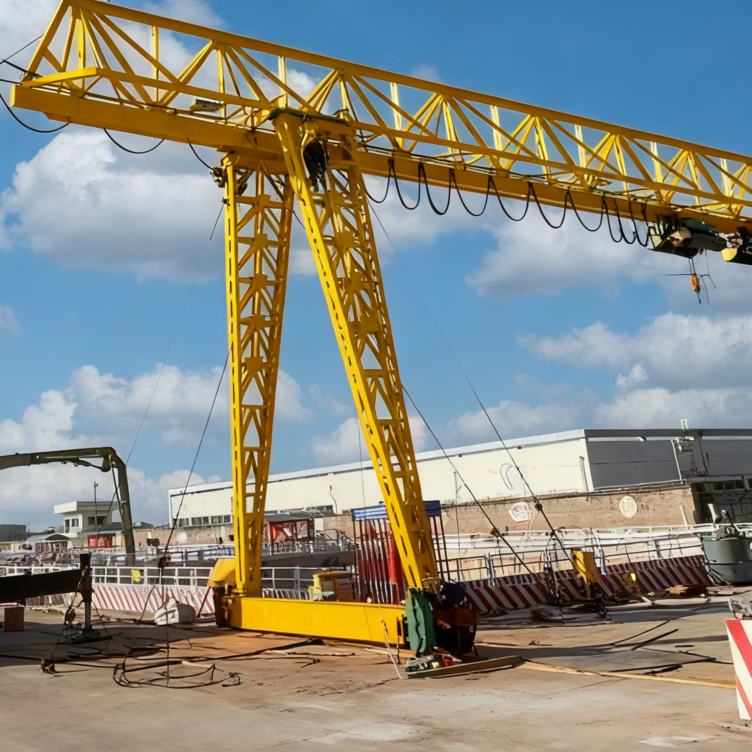 MHH Electric Hoist Gantry Crane Portable Lightweight Mobile Crane Quick-Install 2.5 Ton 4 Ton 7 Ton Motor Bearing Gearbox Ground